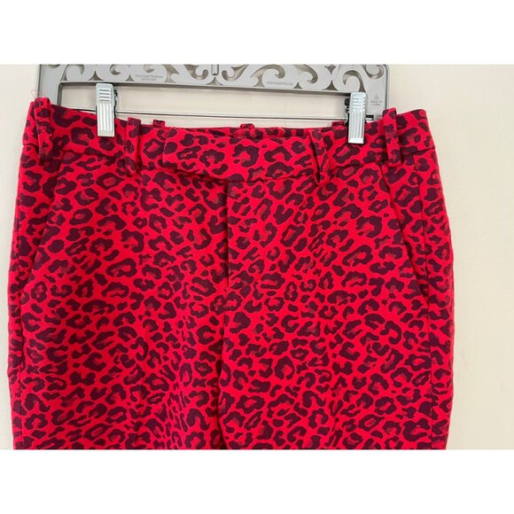 ZADIG & VOLTAIRE RED LEOPARD TAPERED CHINO PANTS 38 M - Picture 3 of 8